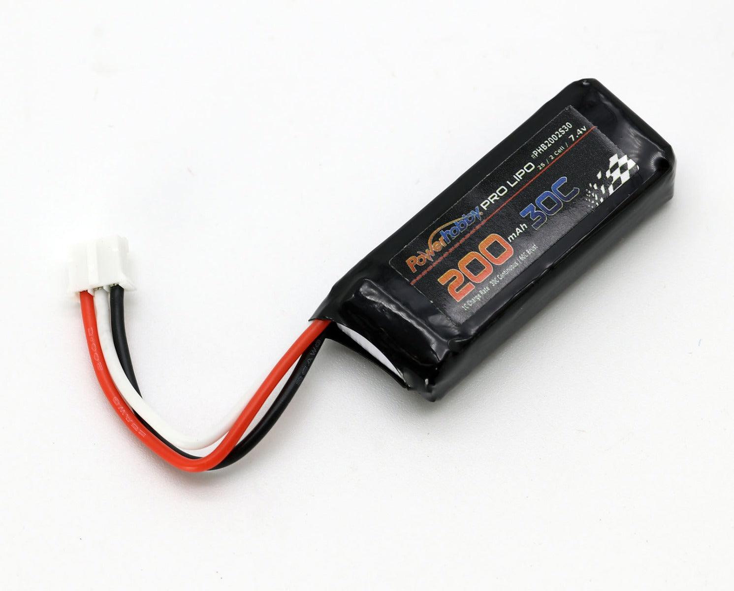 Powerhobby 2S 200MAH 30C Lio Battery : Blade UM F-27 E-flite UMX P