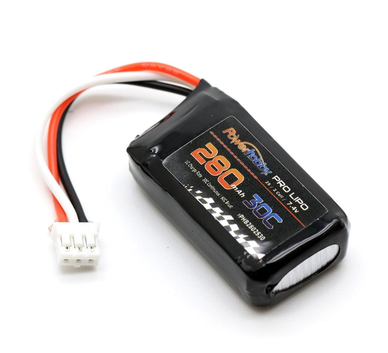 Powerhobby 2S 280mah 30c Lipo Battery w PH Connector / Plug - PowerHobby