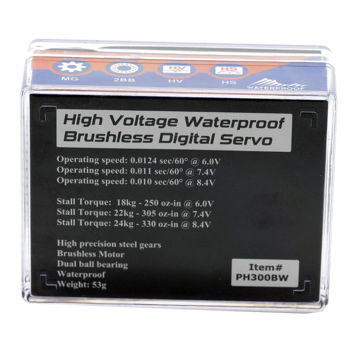 Powerhobby 300BW Waterproof Brushless High Speed Torque Digital Servo - PowerHobby