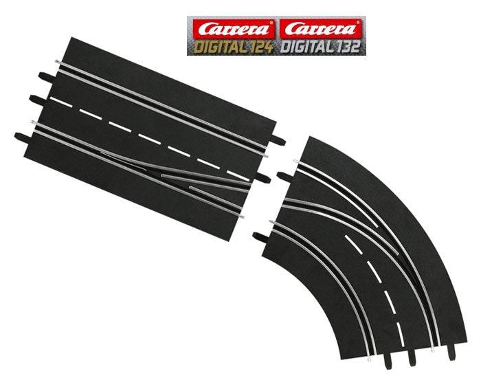 Carrera Digital Lane Change Curve Right In to Out 1/32 1/24 Slot Car Track 30364 - PowerHobby