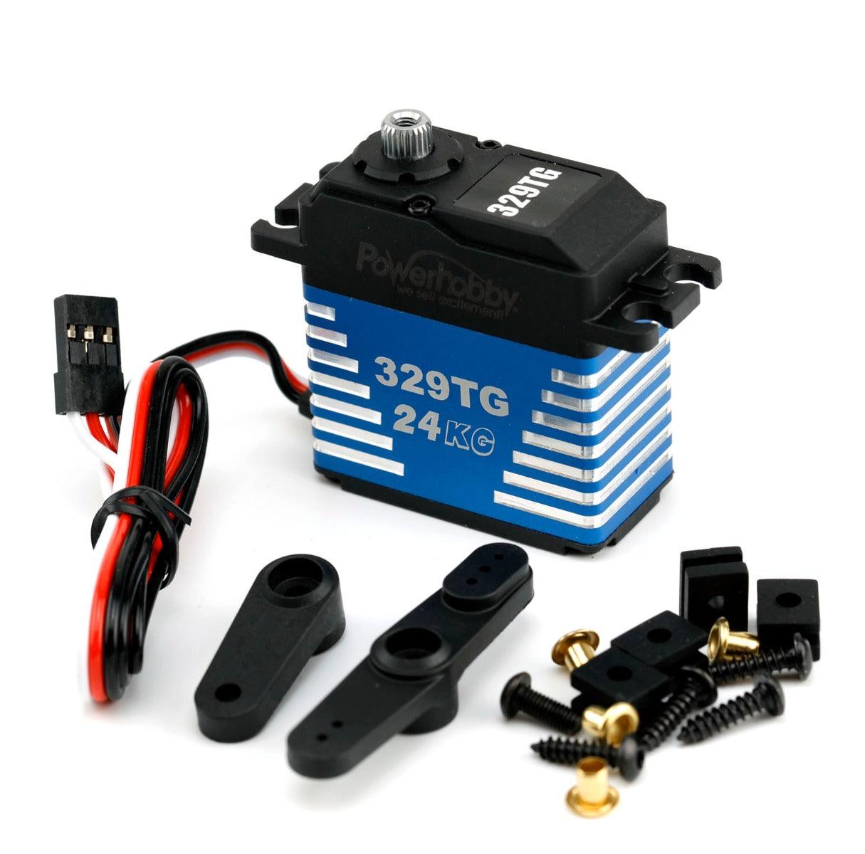 Powerhobby 329TG Aluminum High Torque Speed Titanium Gear 24KG Digital Servo - PowerHobby