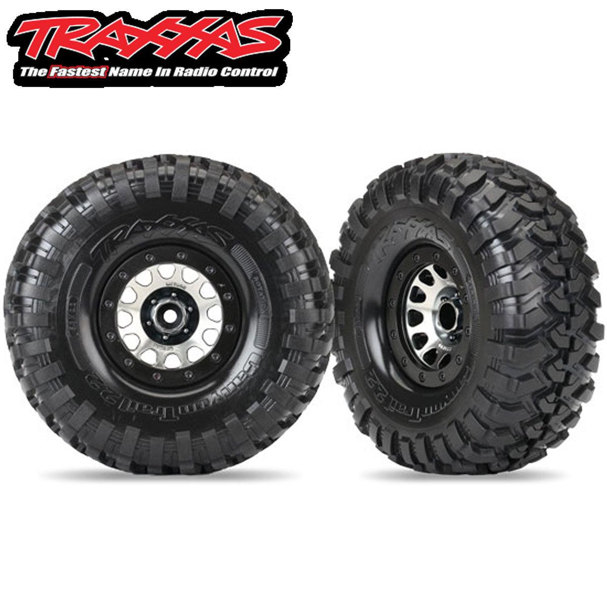 Traxxas Tires/Wheels Assembled (Method 105 black chrome beadlock wheels) TRX-4 - PowerHobby