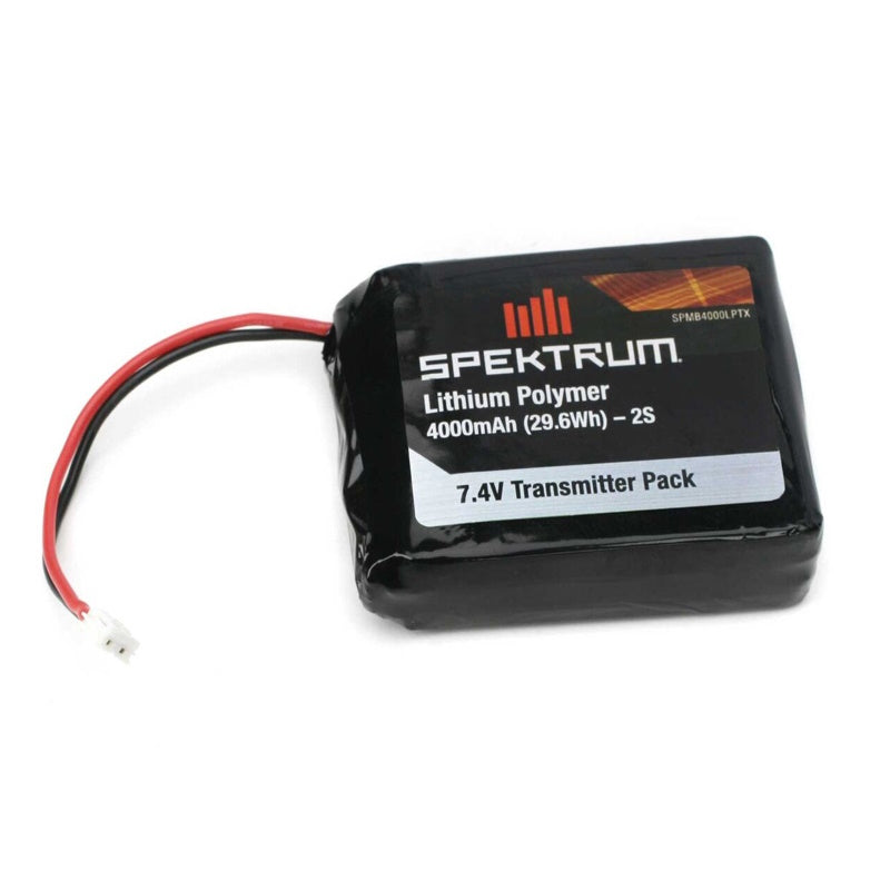 Spektrum SPMB4000LPTX 7.4V 4000mAh 2S LiPo Transmitter Battery - PowerHobby