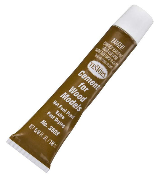 Testors 3503X Wood Tube Cement ExFast 5/8 oz - PowerHobby