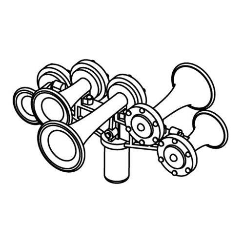 Athearn ATH02031 HO Scale Nathan AirChime K5LAR24 Horn Set (3) - PowerHobby