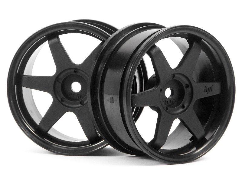HPI Racing 3841 TE37 Wheel 26mm Black 3mm Offset (2) Sprint 2 Nitro E10 Ford - PowerHobby