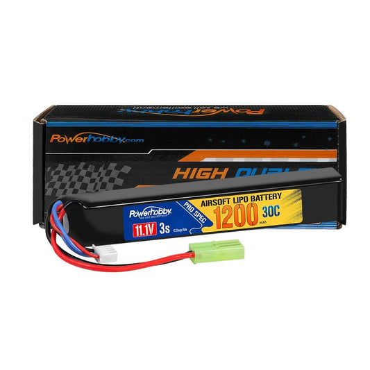 Powerhobby 3s 1200mah 30c Airsoft Gun Lipo Battery w Mini Tamiya Plug - PowerHobby