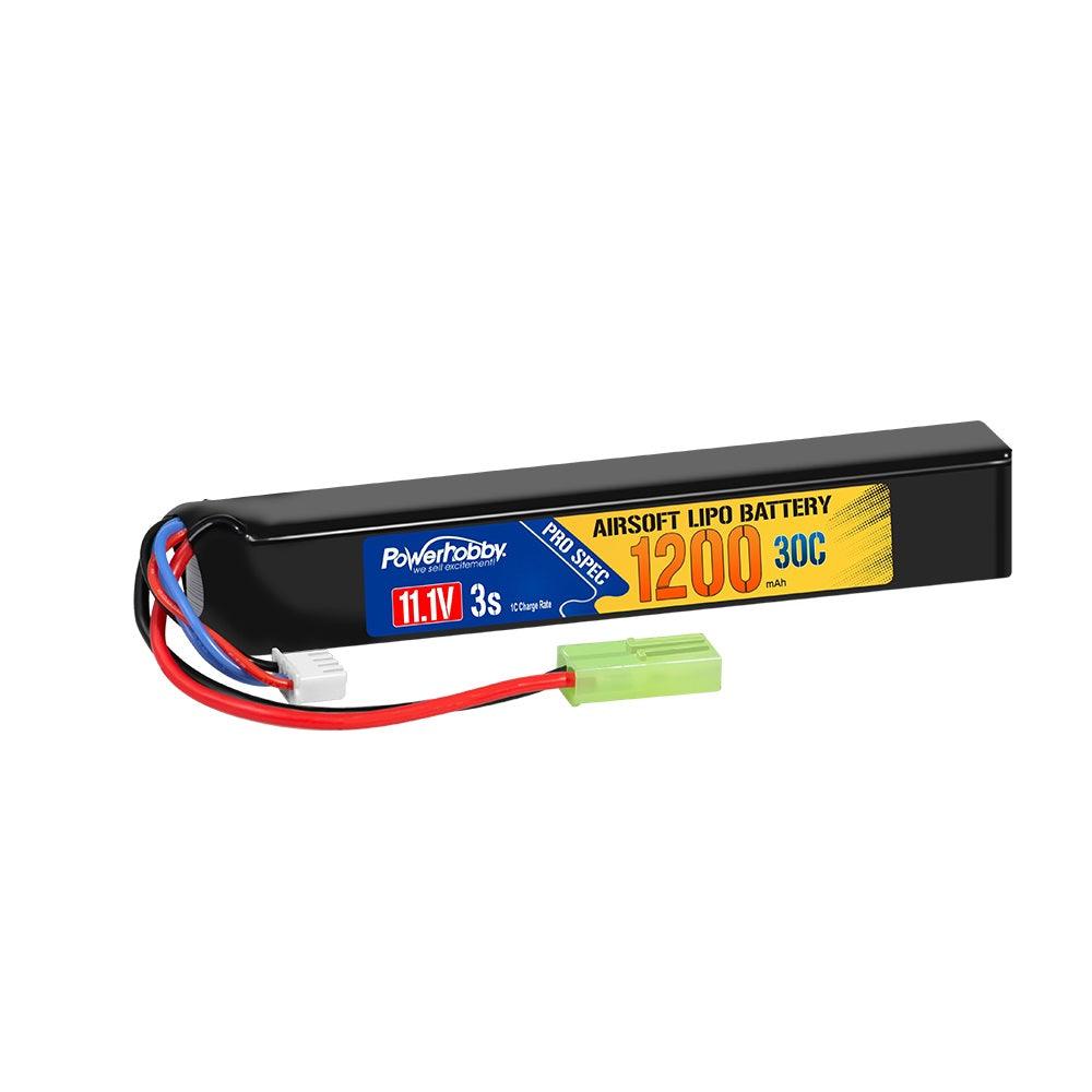 Powerhobby 3s 1200mah 30c Airsoft Gun Lipo Battery w Mini Tamiya Plug - PowerHobby