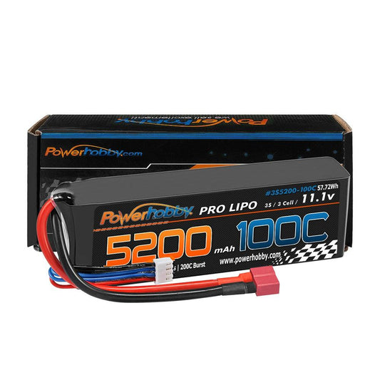 Powerhobby 3s 11.V 5200mah 100C - 200C Lipo Battery w Deans Plug - PowerHobby