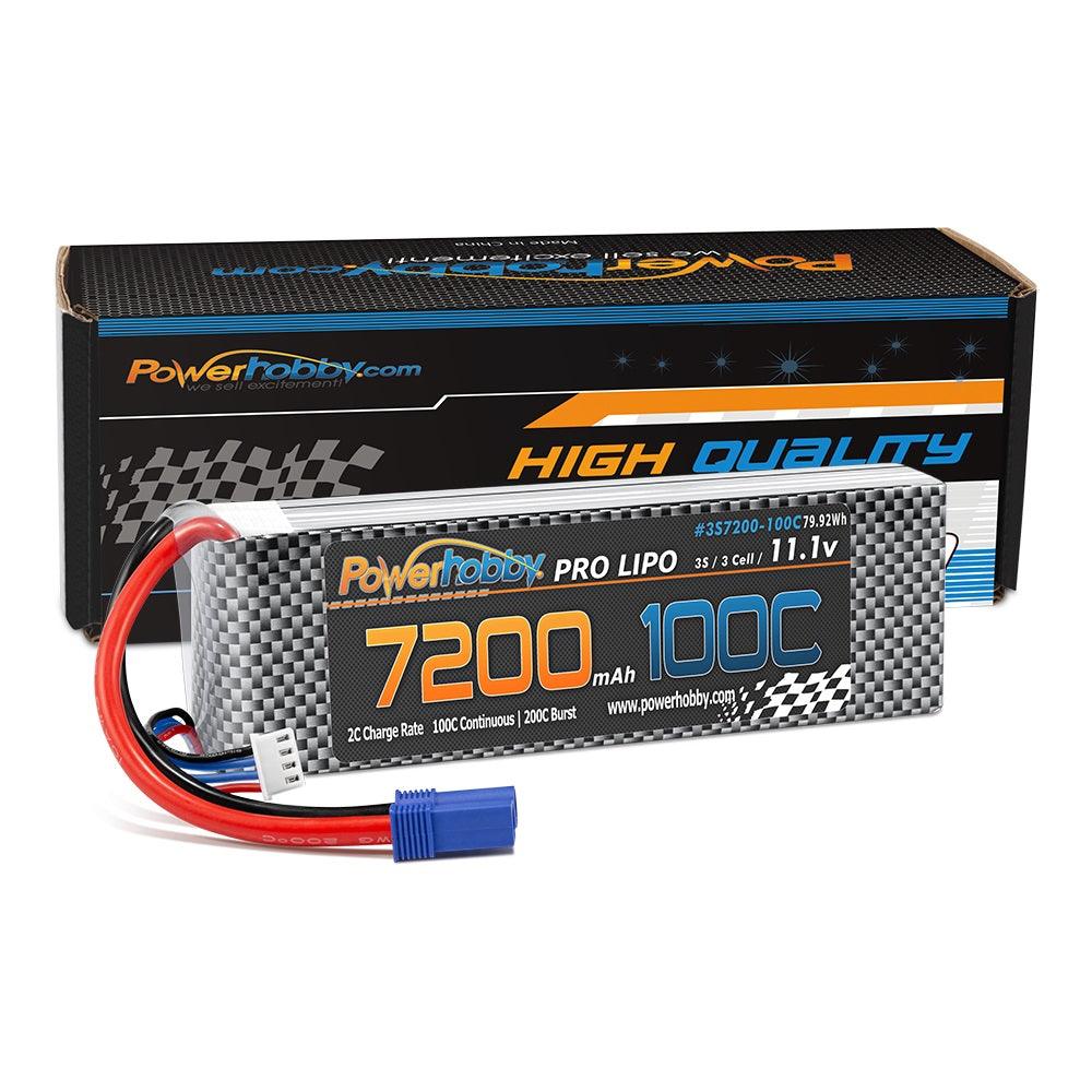 Powerhobby 3S 11.1V 7200MAH 100C-200C lipo Battery w EC5 Plug - PowerHobby