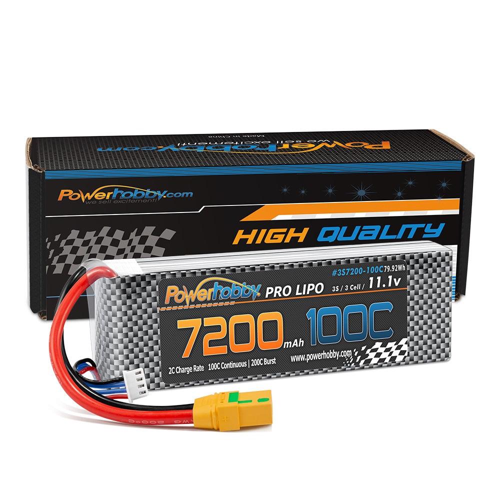 Powerhobby 3S 11.1V 7200MAH 100C-200C lipo Battery w XT90 Plug - PowerHobby