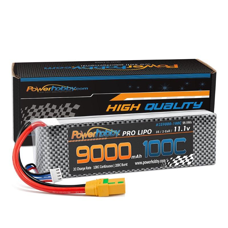 Powerhobby 3S 11.1V 9000mah 100C GRAPHENE Lipo Battery w XT90 Plug - PowerHobby