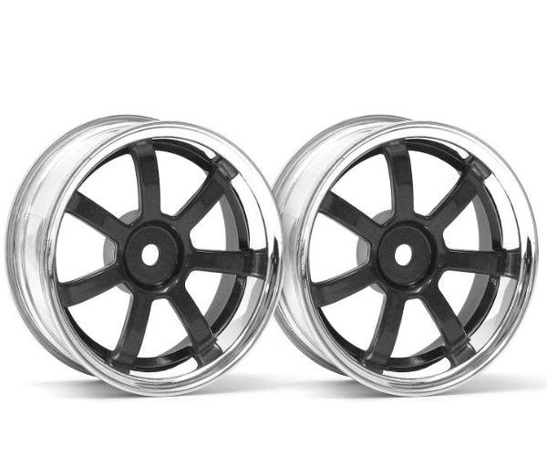 HPI Racing Rays Gram Lghts 57S-PRO Chrome/Black 9mm Offset Wheels ...