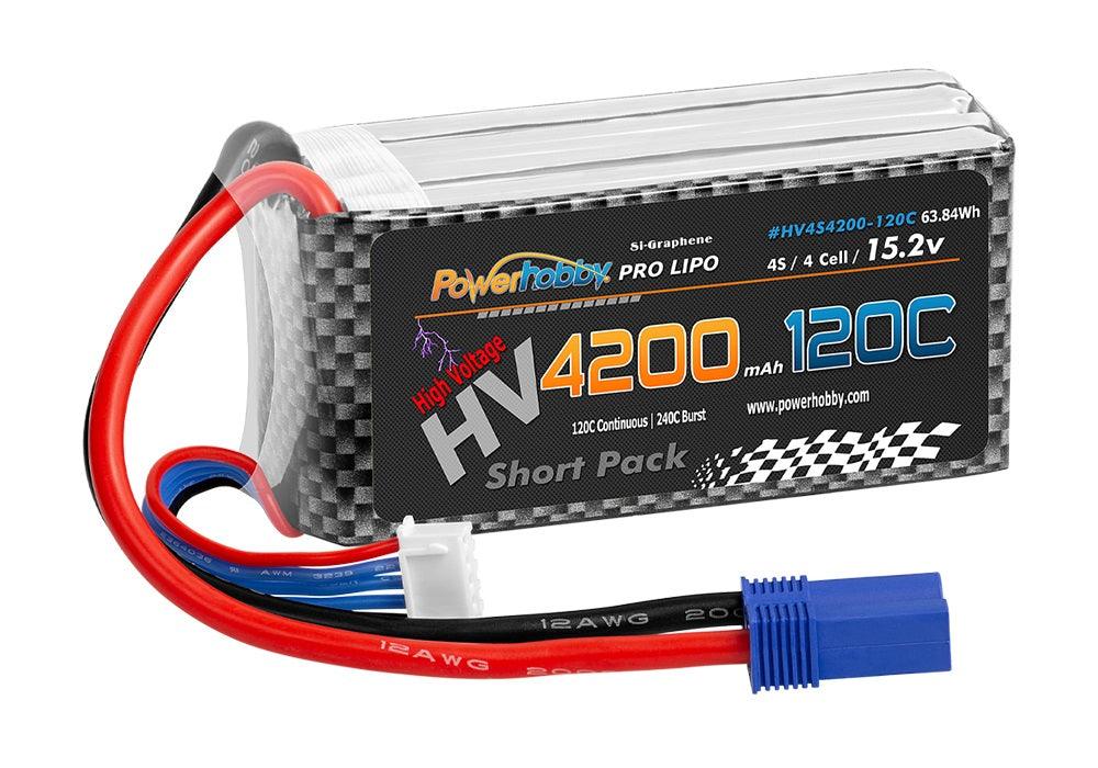 Powerhobby 4S 15.2V 4200mah 120C GRAPHENE + HV Lipo Battery w EC5 Plug - PowerHobby