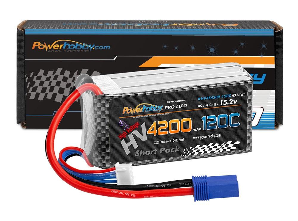 Powerhobby 4S 15.2V 4200mah 120C GRAPHENE + HV Lipo Battery w EC5 Plug - PowerHobby