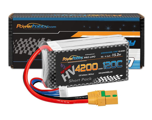 Powerhobby 4S 15.2V 4200mah 120C GRAPHENE + HV Lipo Battery w XT90 Plug - PowerHobby