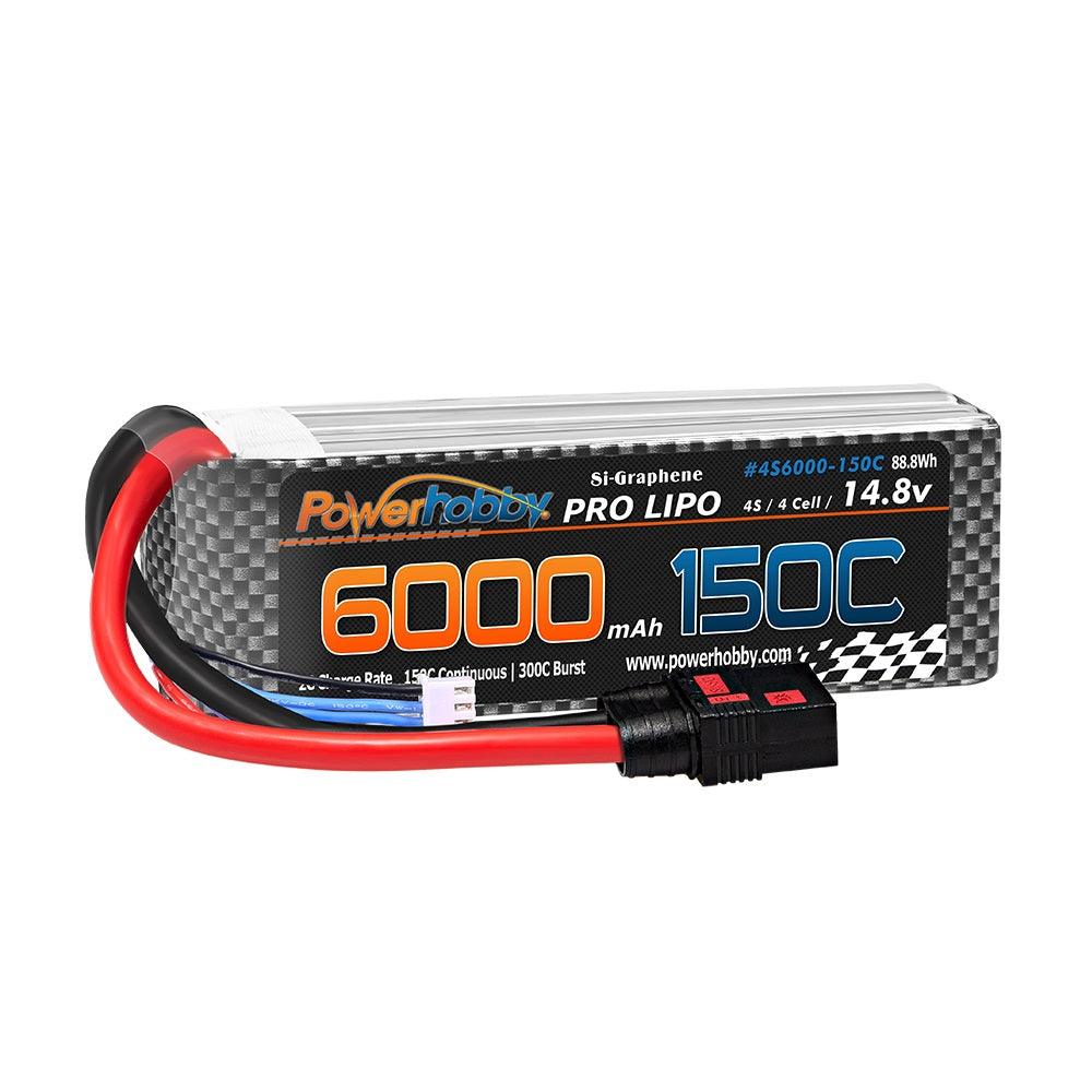 Powerhobby XTREME 4S 14.8V 6000mah 150C-300C Lipo Battery W QS8 Plug 8AWG - PowerHobby