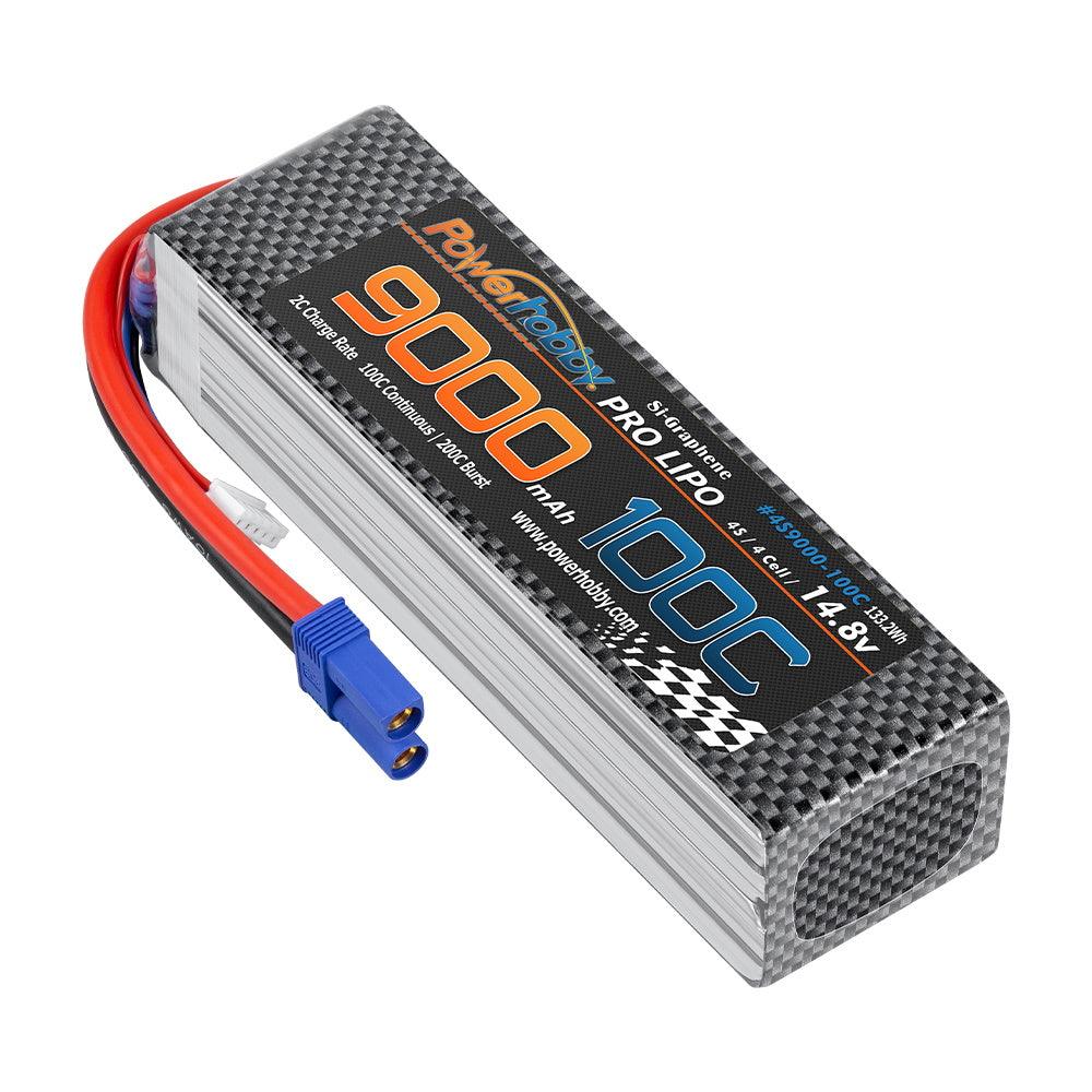 Powerhobby 4s 9000mah 100c Graphene Lipo Battery w EC5 Plug 4-Cell - PowerHobby