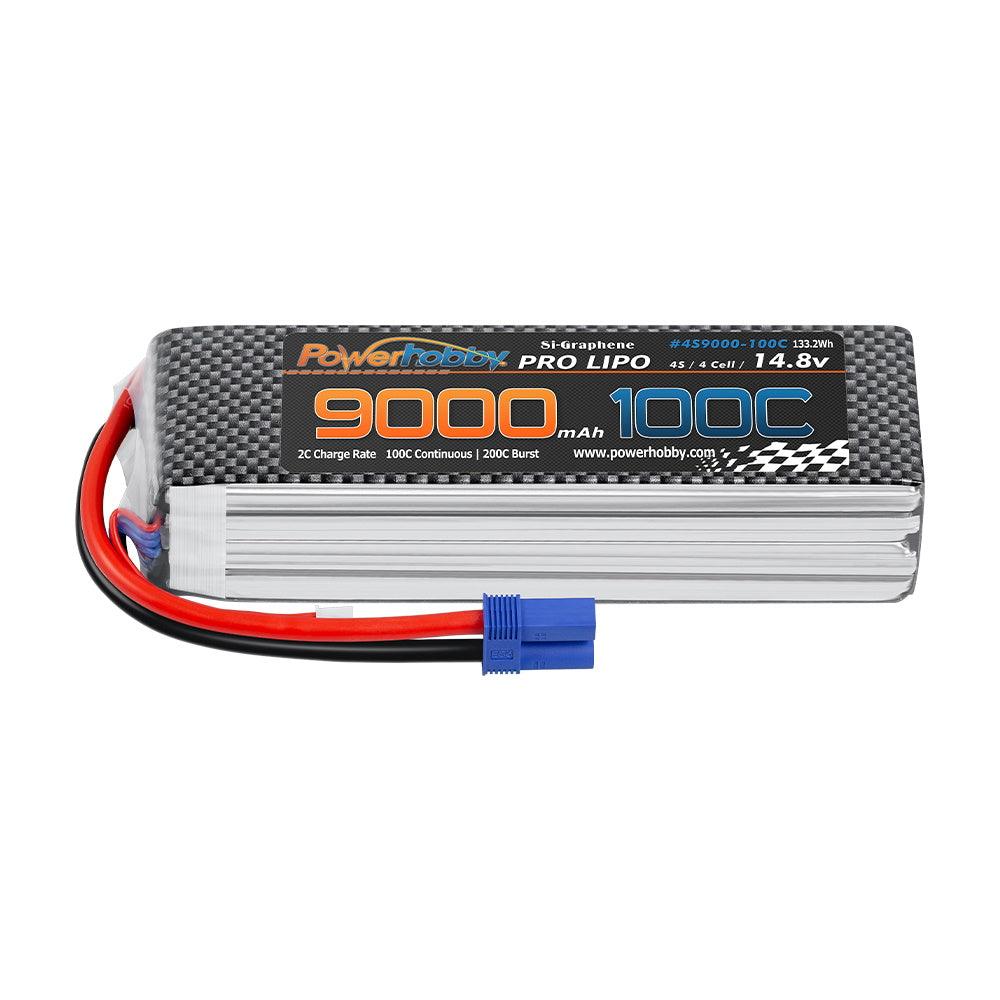 Powerhobby 4s 9000mah 100c Graphene Lipo Battery w EC5 Plug 4-Cell - PowerHobby