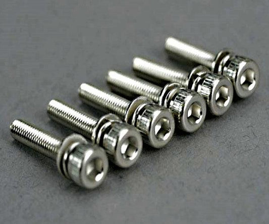 Traxxas 5142 Caphead Machine Screws 3x15mm T-Maxx 2.5 (6) S-Maxx - PowerHobby