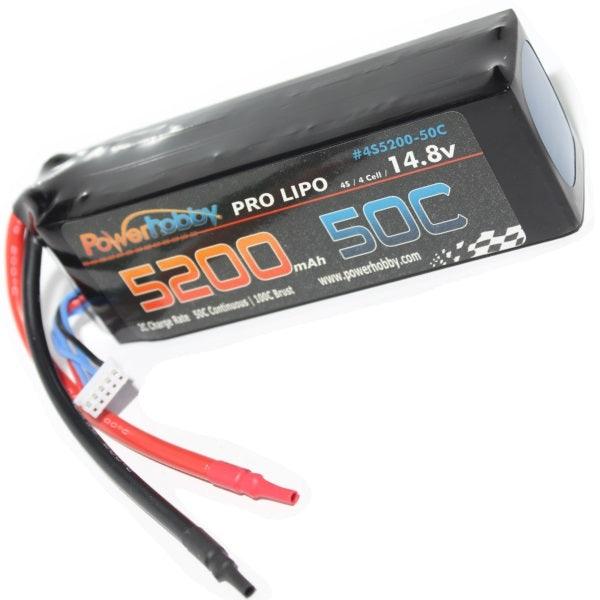 Powerhobby 4S 14.8V 5200mAh 50C Lipo Battery : 1/8 Buggy Truggy Truck - PowerHobby