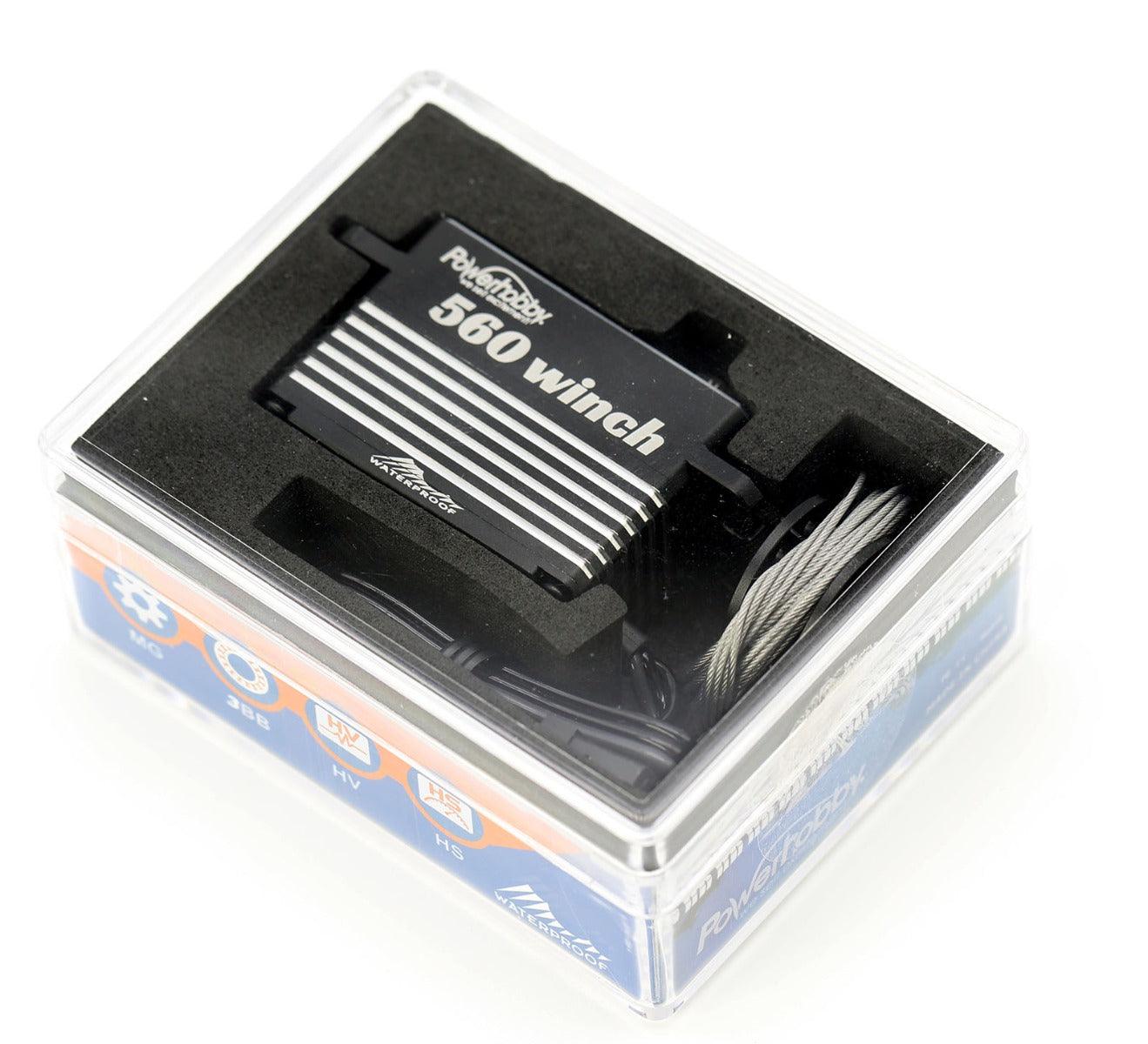Powerhobby 560 HV Waterproof  Low Profile Crawler Winch Brushless Servo - PowerHobby