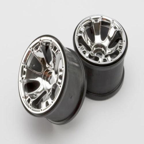 Traxxas 5671 Geode 3.8" Chrome Wheels Summit (2) - PowerHobby