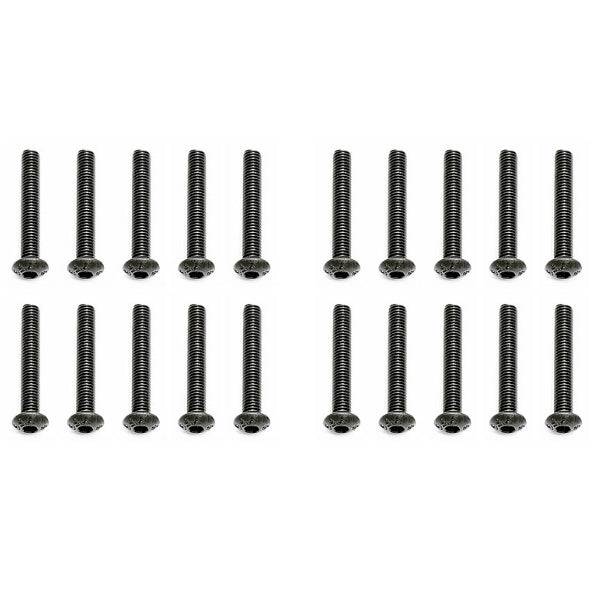 Associated 25188 M3 x 20mm Button Head Hex Screw (20) Rival MGT - PowerHobby