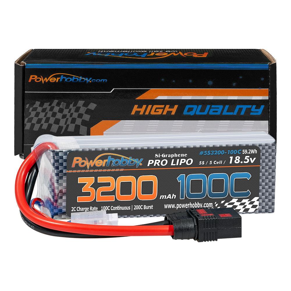 Powerhobby 5S 18.5V 3200MAH 100C Lipo Battery w QS8 Plug - PowerHobby
