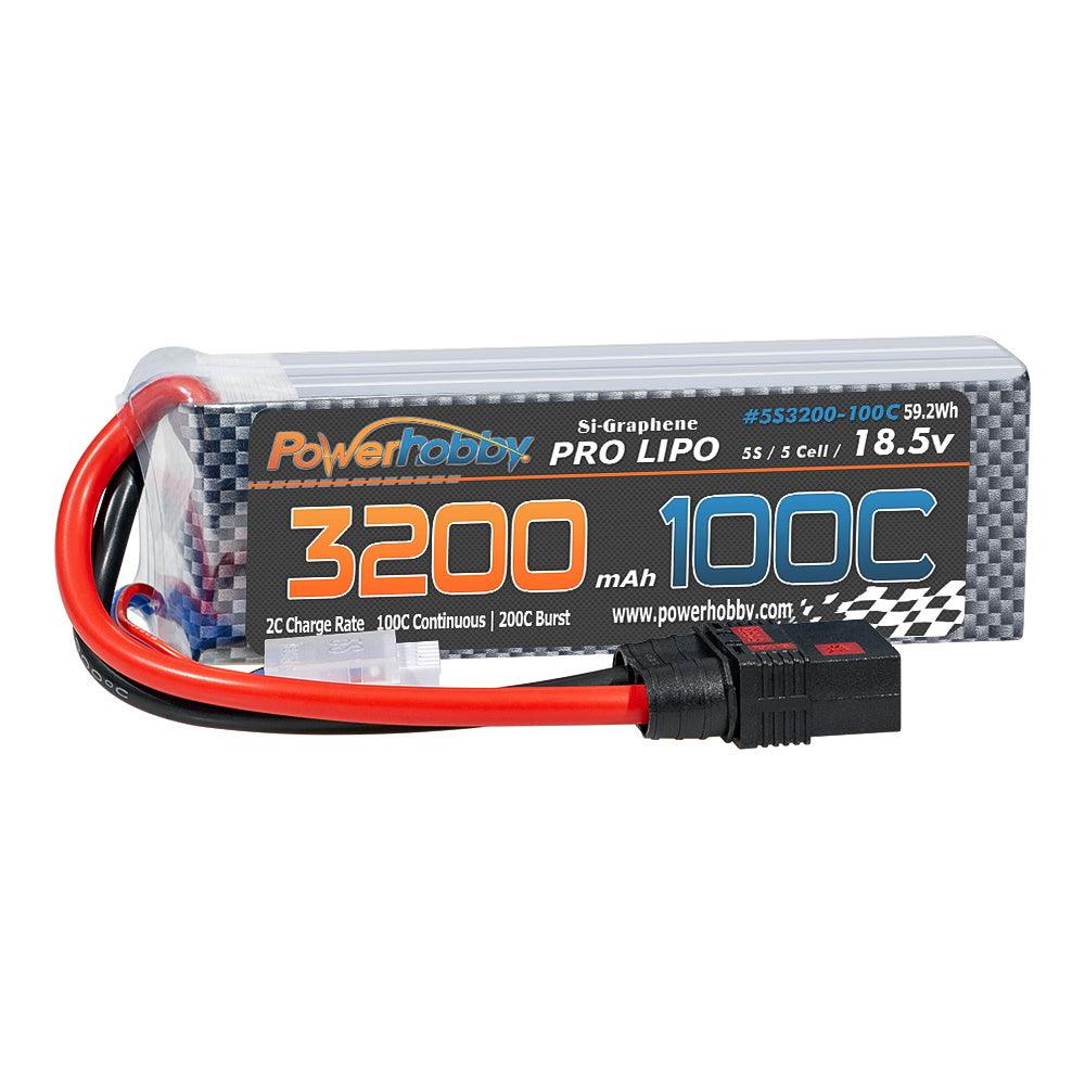 Powerhobby 5S 18.5V 3200MAH 100C Lipo Battery w QS8 Plug - PowerHobby