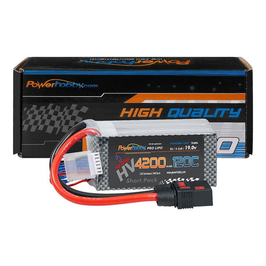 Powerhobby 5S 19.0V HV 4200MAH 120C Graphene Shorty LIpo Battery w QS8 Plug - PowerHobby