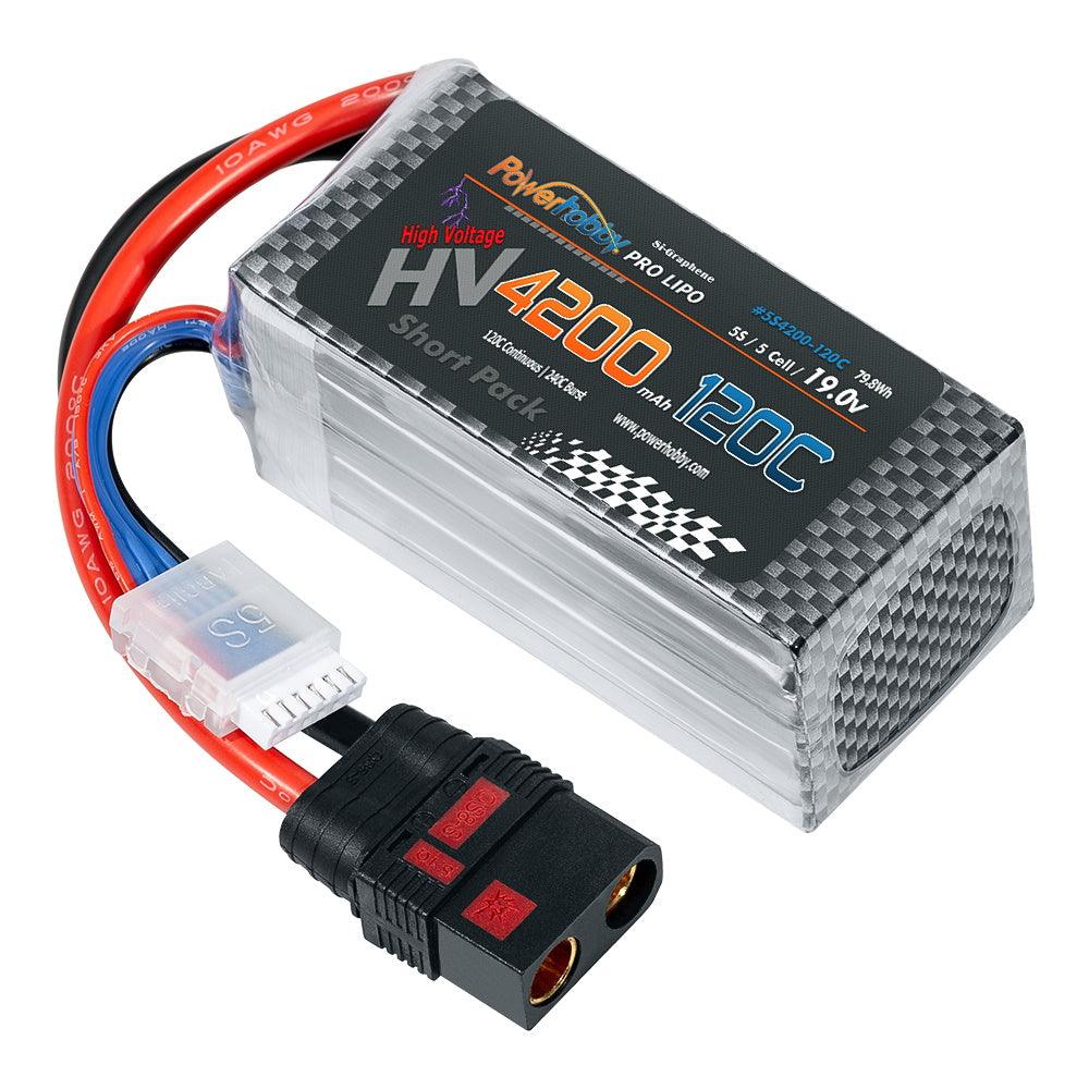 Powerhobby 5S 19.0V HV 4200MAH 120C Graphene Shorty LIpo Battery w QS8 Plug - PowerHobby