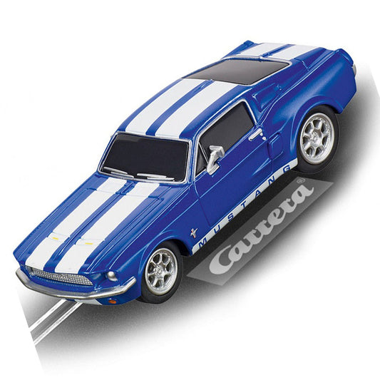 Carrera 64146 GO!!! 1967 Ford Mustang Race Blue 1/43 Scale Slot Car - PowerHobby