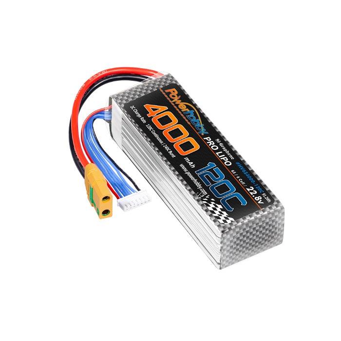POWERHOBBY 6S 22.8V 4000MAH 120C GRAPHENE + HV LIPO BATTERY W XT90 PLUG - PowerHobby