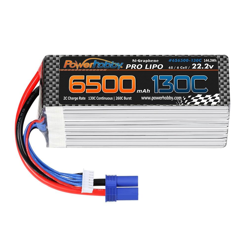 Powerhobby 6S 22.2V 6500mah 130C GRAPHENE Lipo Battery w EC5 Plug - PowerHobby