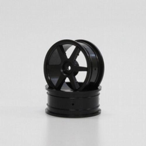 Kyosho VZH001BK Wheel(6-Spoke Black 24mm)	Fazer Rally - PowerHobby