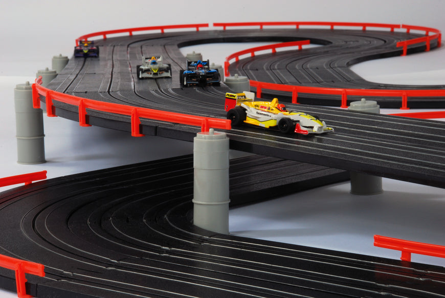 New AFX MegaG+ Super International Ho Slot Car Race Set Tri Power 21018 4 Lane - PowerHobby