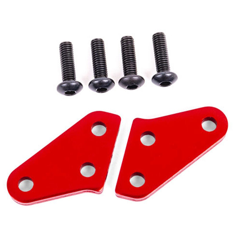Traxxas 9636R Aluminum Steering Block Arms Red (2) : Sledge - PowerHobby