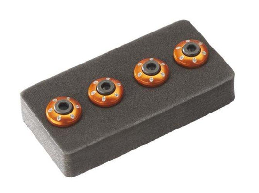 Traxxas 7668X Wheel Nut Washer Aluminum Orange 3x12mm CS (4) LaTrax Teton / SST - PowerHobby