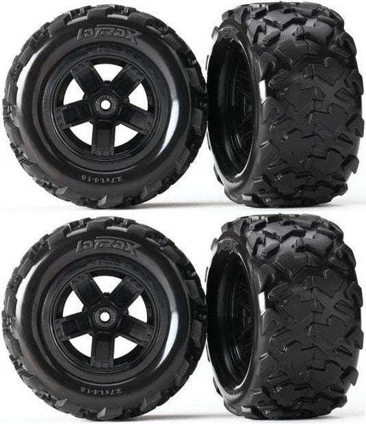 Traxxas 7672 LaTrax Tires/Wheels Assembled Glued Teton (4) - PowerHobby