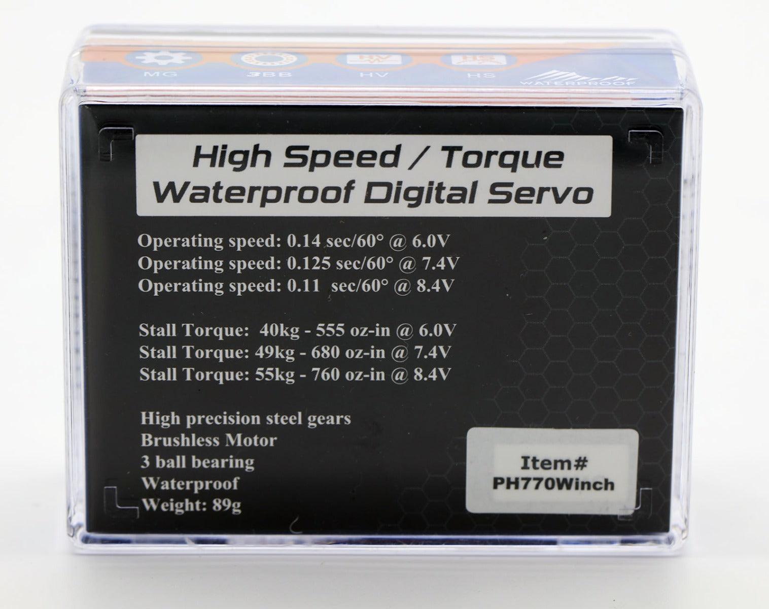 Powerhobby 770 Winch Waterproof Brushless Rock Crawler Servo