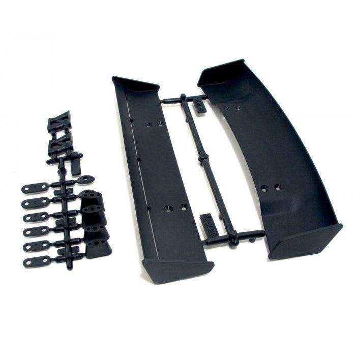 HPI Racing 85197 1/10 Molded Wing Set Black (2) Discount Tire / E10 Ford Mustang - PowerHobby