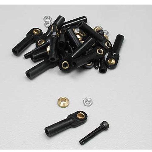 Dubro 861 Swivel Ball Link 4-40 with Hardware Black (12) for Airplanes - PowerHobby