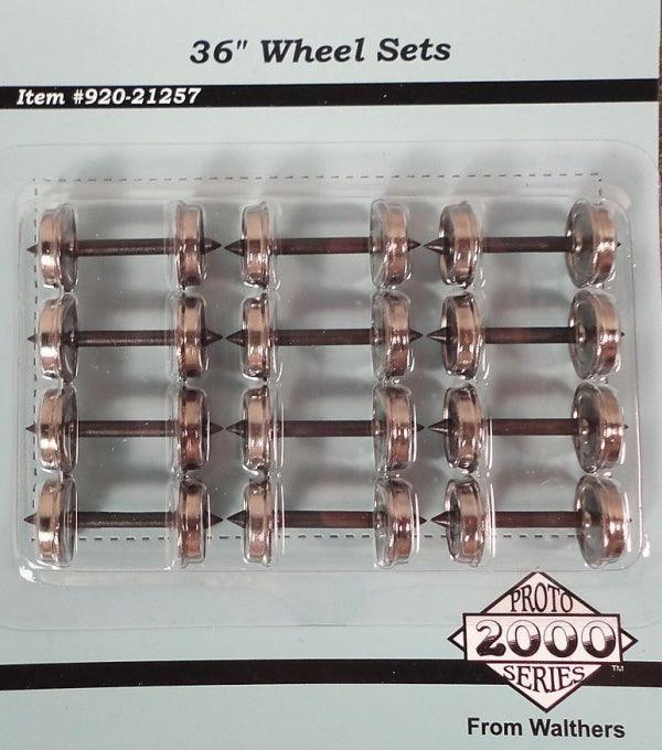 PROTO 2000 920-21257 HO Scale 36" Flat Back Wheels Set 12 Pk Wheel - PowerHobby