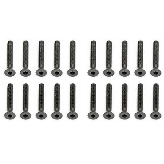 Associated 25204 Flat Head Hex Screw M3x16mm (20) RC8.2 ProLite Rival RC10B5 SC8 - PowerHobby