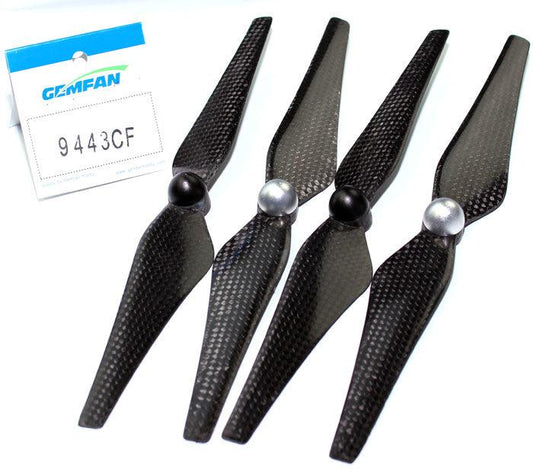 Gemfan DJI Phantom 2 Vision+ Vision plus 9443 Carbon Fiber CW CCW 9x4 Props 4pcs - PowerHobby