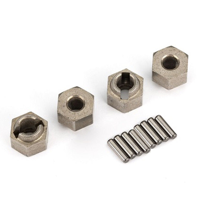 Traxxas 9750A TRX-4M Steel Wheel Hubs 7mm Hex (4) w/ Axle Pins (8) - PowerHobby