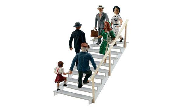 Woodland Scenics A1954 HO Train Figures Taking The Stairs - PowerHobby