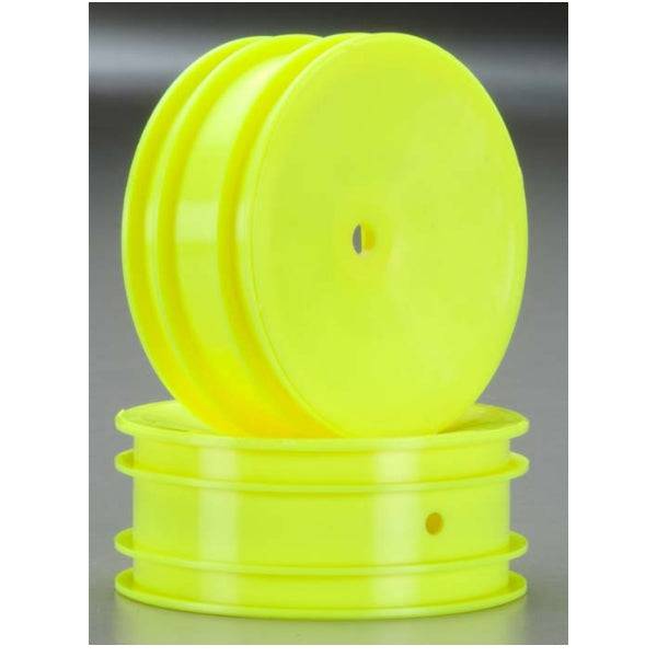 Associated 9691 Front Buggy Wheels Hex Yellow (2) RC10B4 RC10B5 / M - PowerHobby