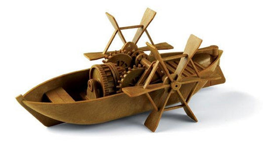 Academy 18130 Da Vinci Machines Series Paddleboat Plastic Model Kit - PowerHobby